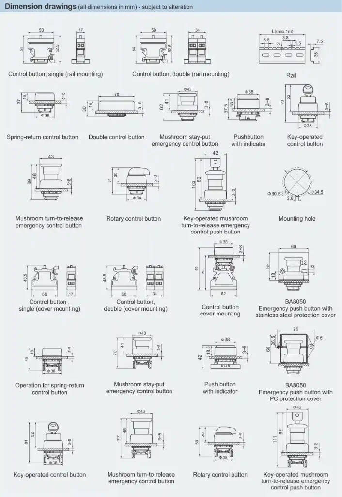 BA8060 Series Control Buttions