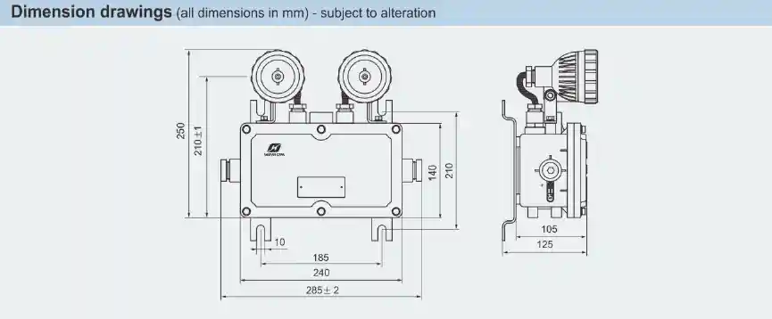 BAJ52-20 Caution Spotlight Fittings