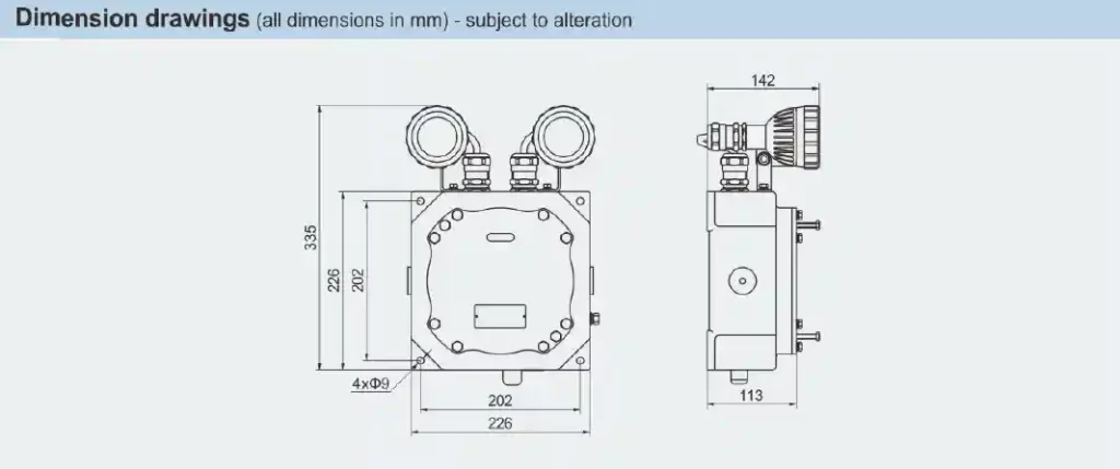 BAJ52-6 Caution Spotlight Fittings