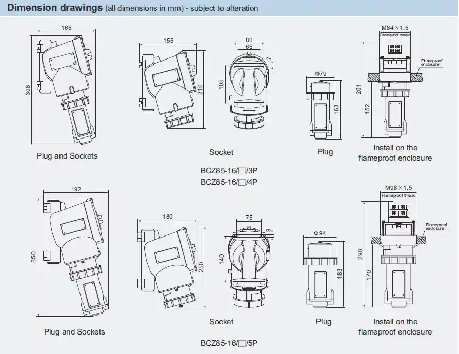 BCZ85 Series Explosion-proof Plugs and Sockets