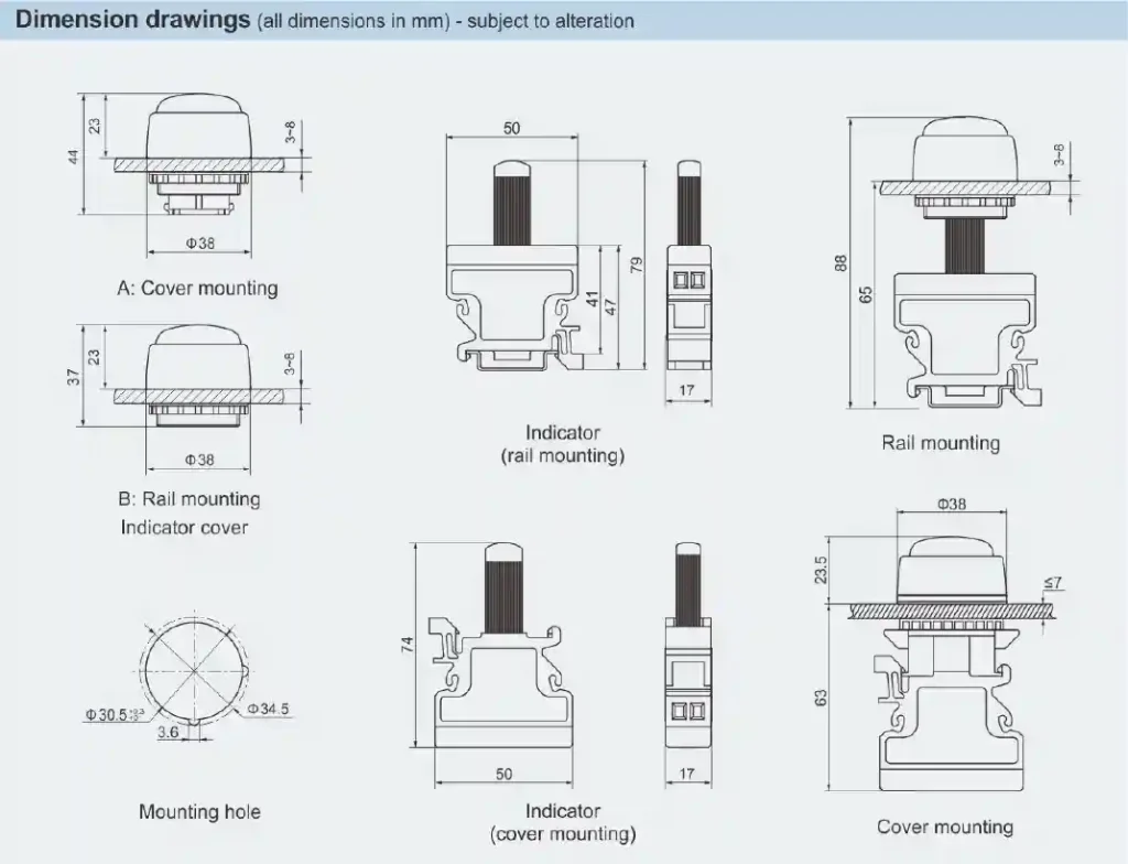 Série BD8060 Indicateurs