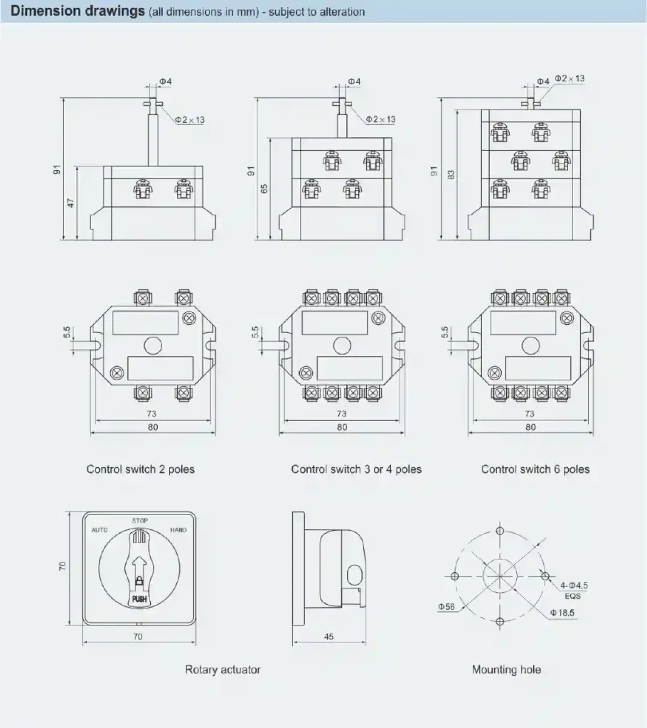 BK8050 Series Control Switches