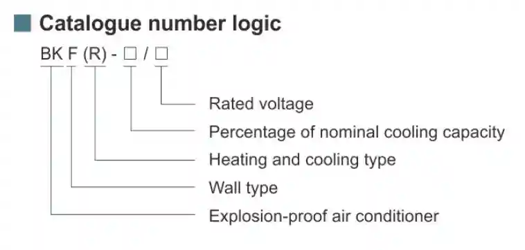 BKF(R) سلسلة مضاد للانفجار مكيفات جدار الهواء AC (IIC) 18000 BTU 24000 BTU
