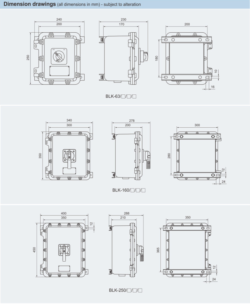 BLK Series Explosion-proof Motor Switches (Ex db llB)