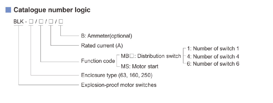 BLK Series Explosion-proof Motor Switches (Ex db llC)