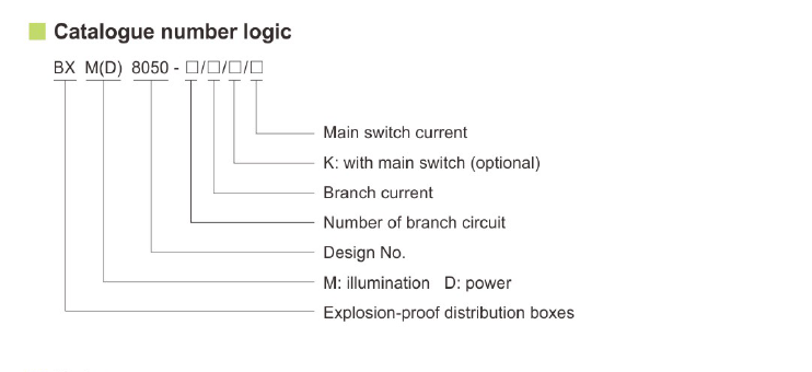 BXM(D)8050 Series Explosion Proof Lighting Distribution Boxes Surface Mounting