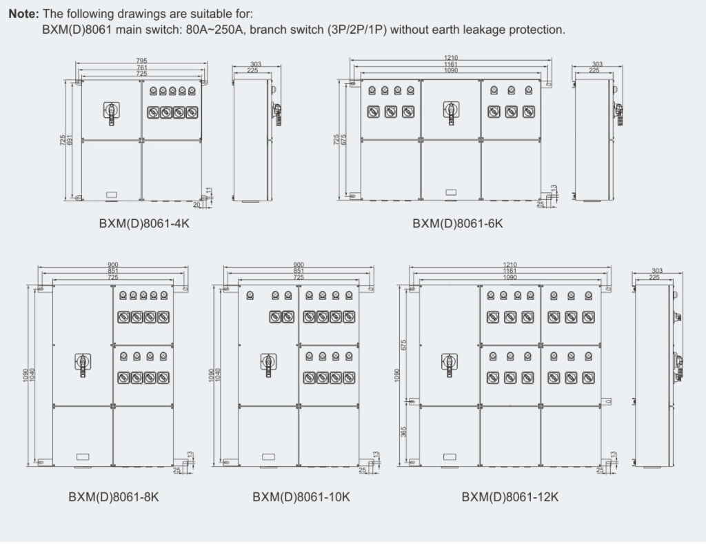 BXM(D)8061 Series Illumination Distribution Box Explosion Proof Stainless Steel