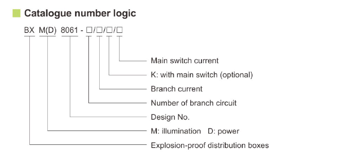 BXM(D)8061 Series Illumination Distribution Box Explosion Proof Stainless Steel