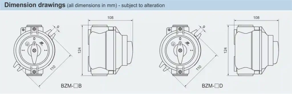 BZM Series Explosion-proof Illumination Switches