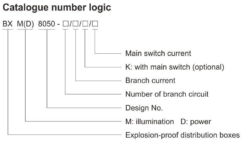 BXM(D)8050 Series Explosion Proof Lighting Distribution Boxes Surface Mounting 0